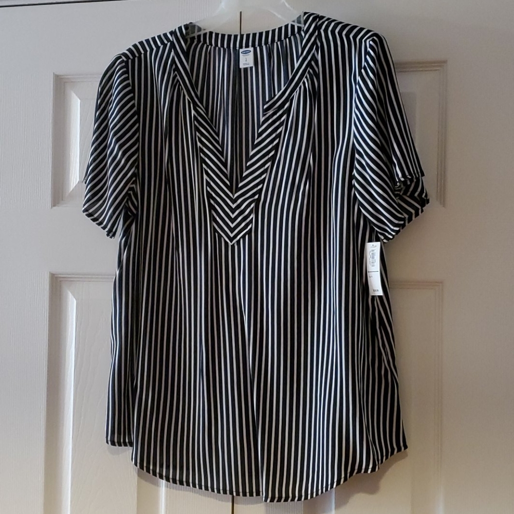 Black & White striped blouse